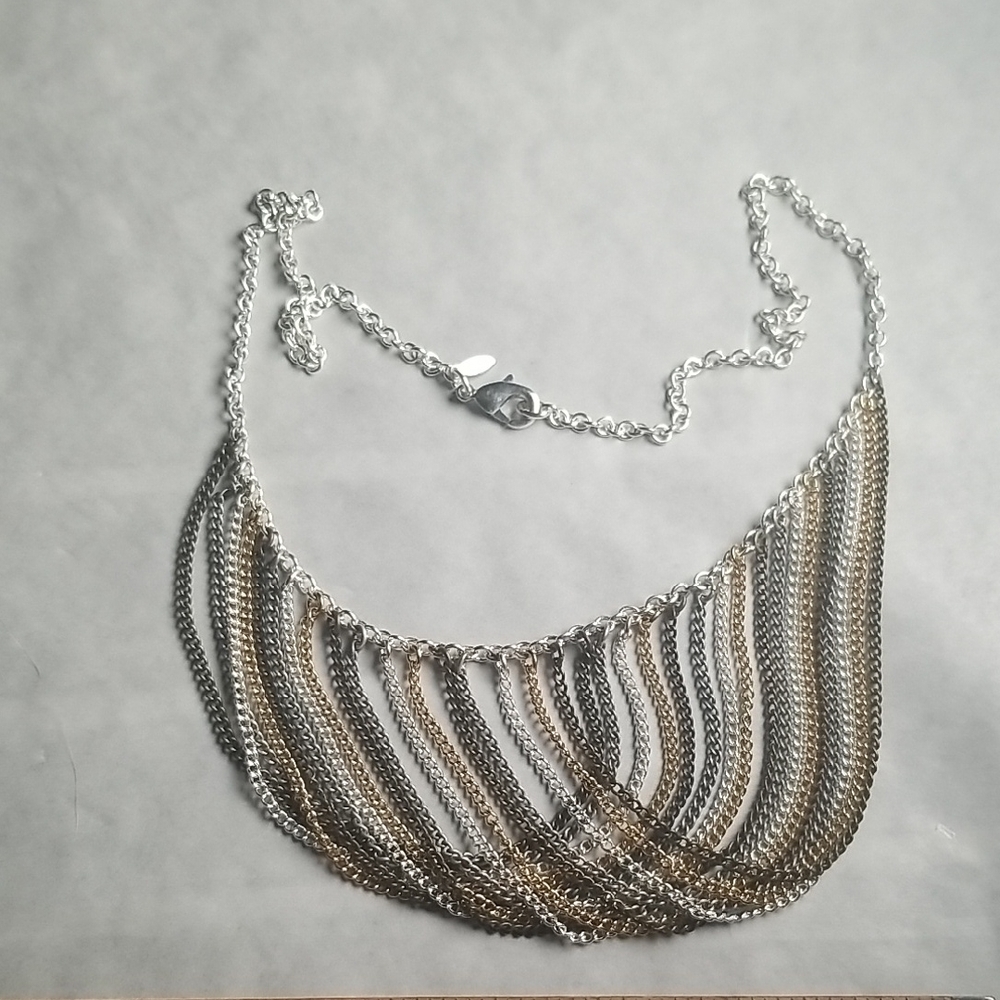 Chic Two-Tone Chain Necklace